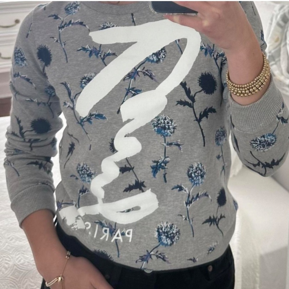 Kenzo Blue and Gray Dandelion Crewneck Sweater